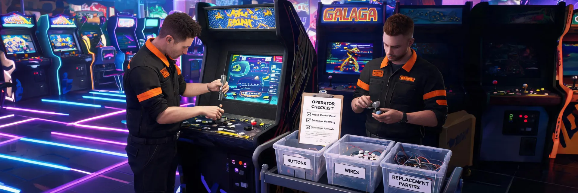Arcade service crew